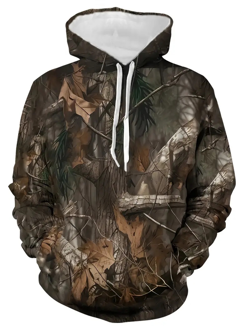 Outdoor Hunting Hoodie - Moletom com Capuz Estampado em 3D