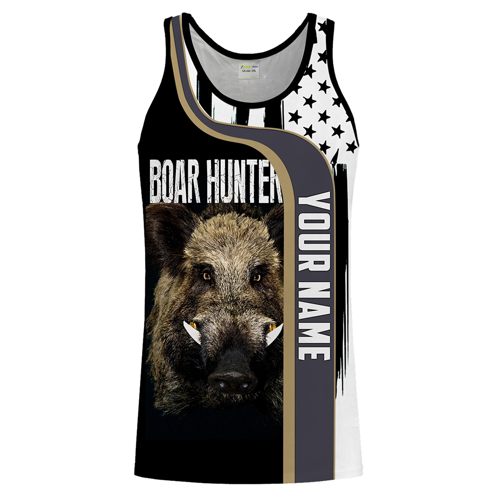Outdoor Hunting Names - Camiseta regata personalizada com nome de