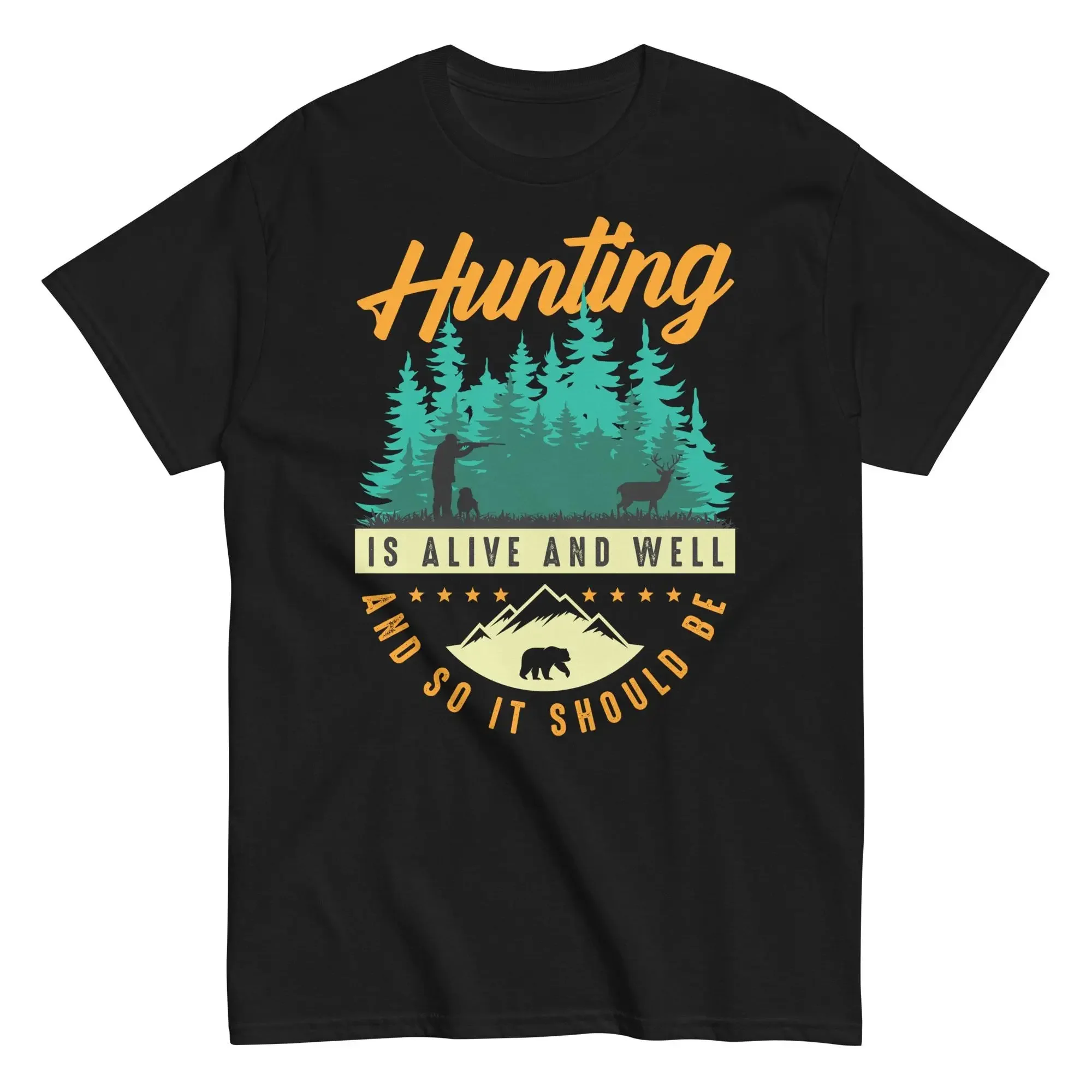 Wildman Hunting & Outdoor Robertson - Camiseta 'Eu Devia Estar Caçando' com