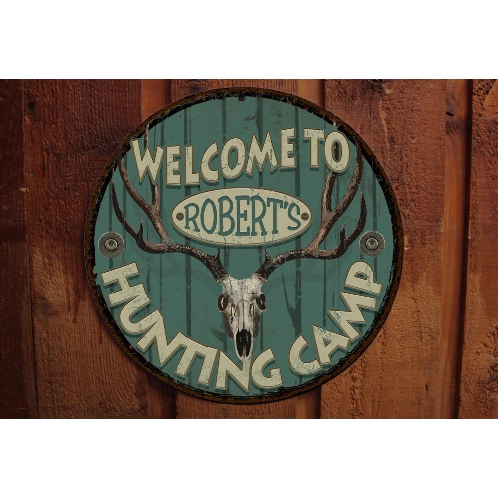 1 unidade de Placa de Metal Re - Outdoor Hunting Names avaliação e preço