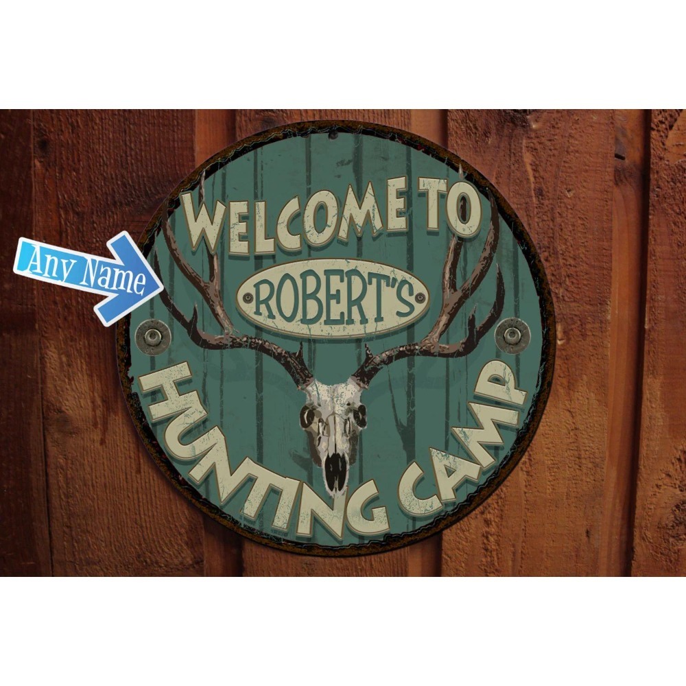 1 unidade de Placa de Metal Re - Outdoor Hunting Names avaliação e preço