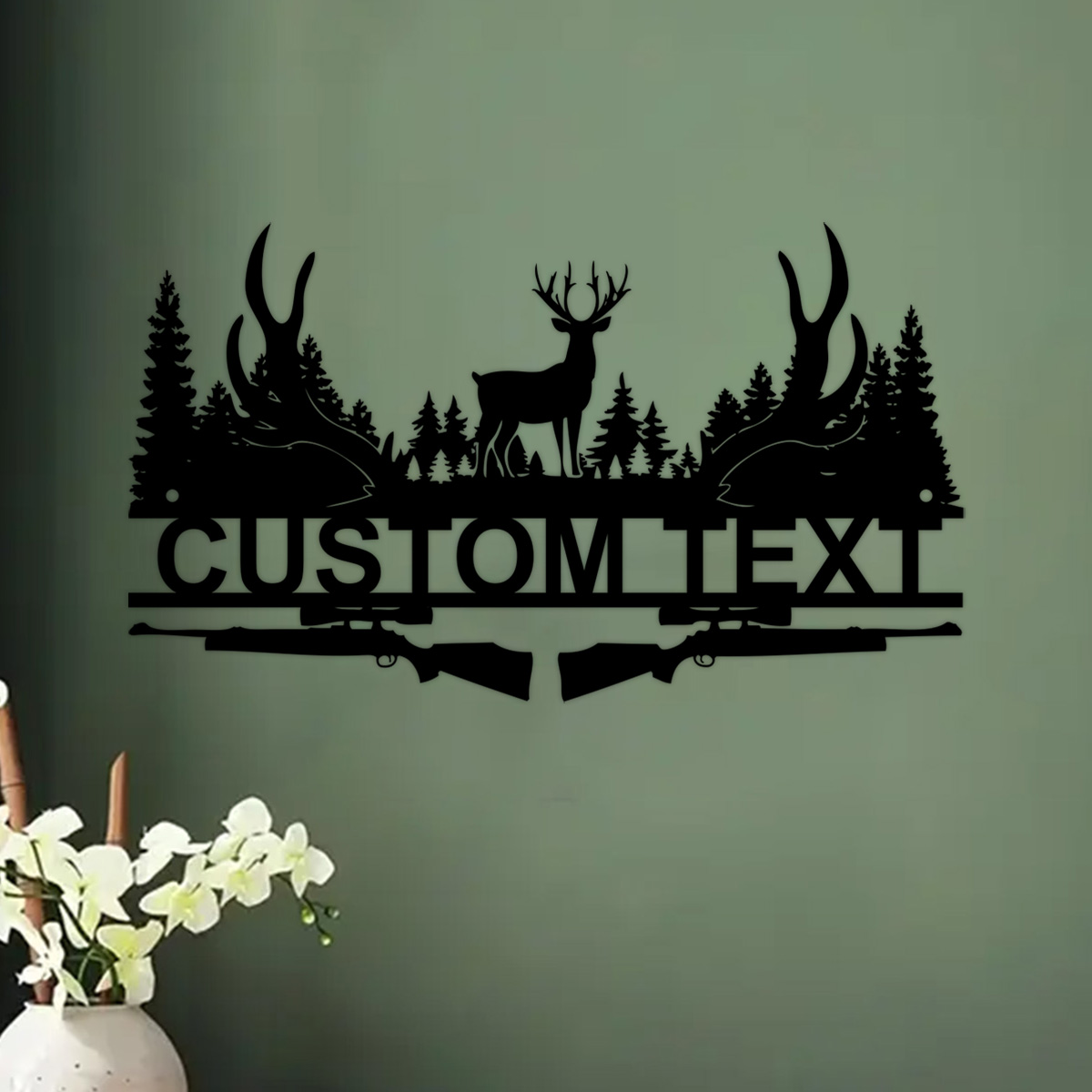 Custom Deer Cabin Metal Sign,  - Outdoor Hunting Names avaliação e preço