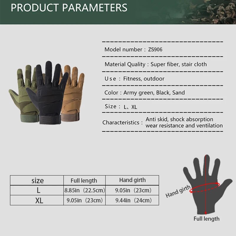 Luvas táticas ao ar livre sem  - Outdoor Hunting Names avaliação e preço